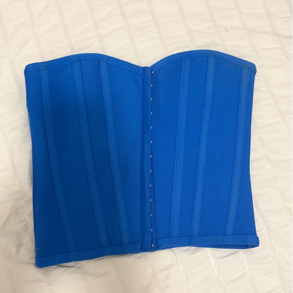 PrettyLittleThing Bright Blue Corset Top
